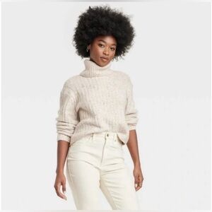 Womens Mock Turtleneck Cashmere-Like Pullover Sweater - Universal Thread XS NWOT
